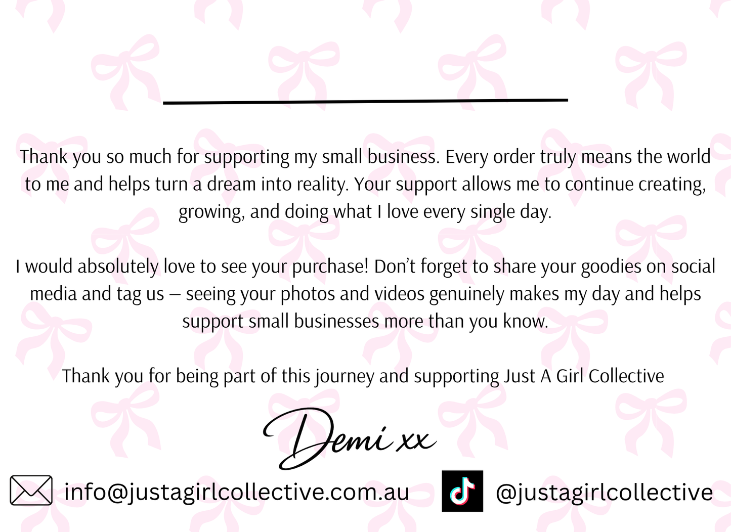 Custom Thank you card