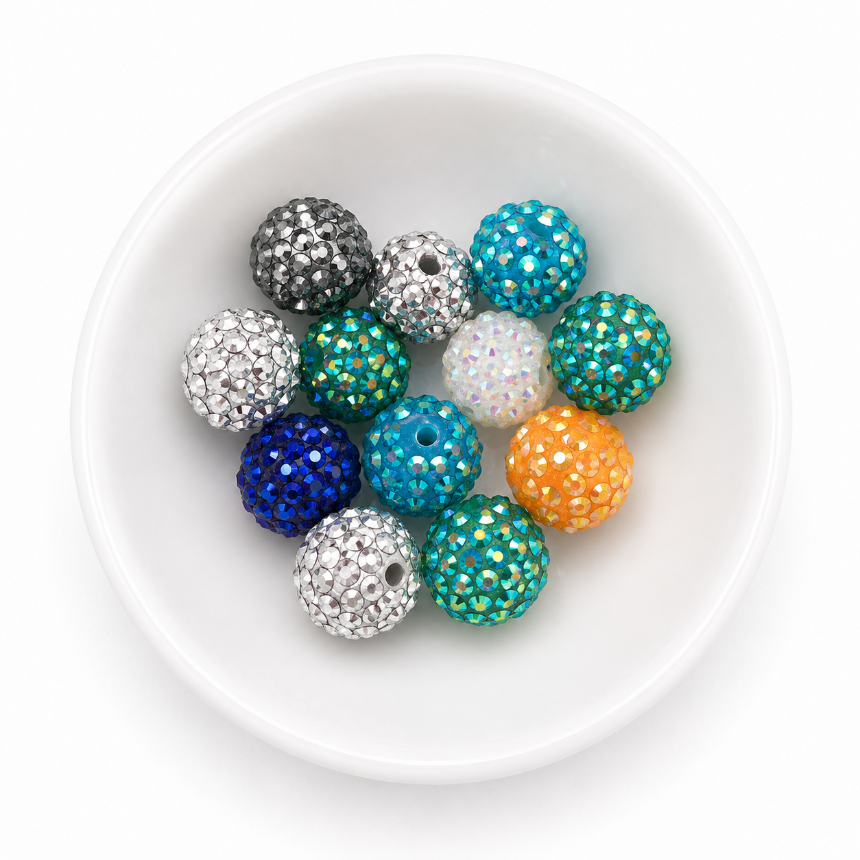 16mm Rhinestone Beads – Pack of 12