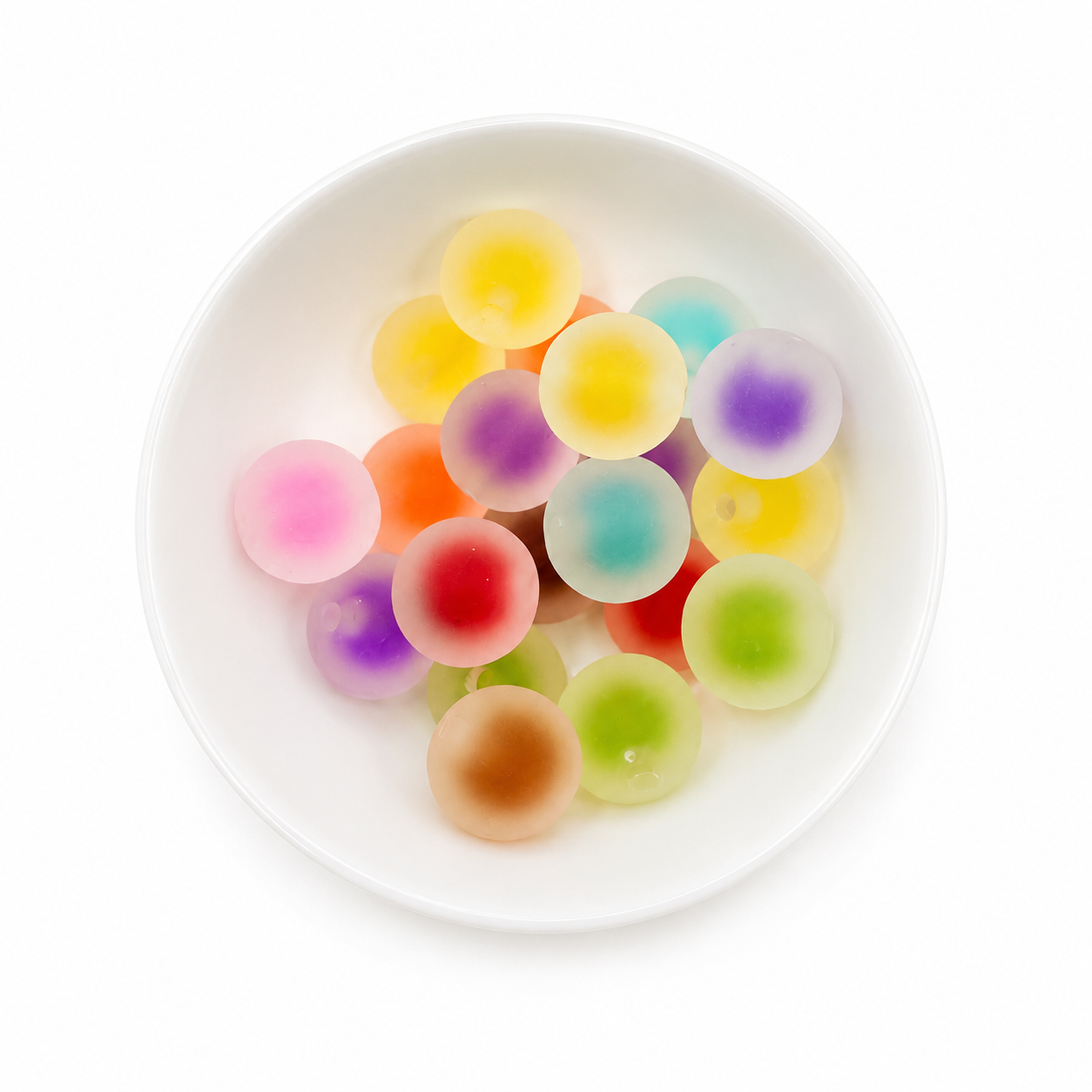 16mm Aura Glow Beads – Mixed Colours (20 Pack)