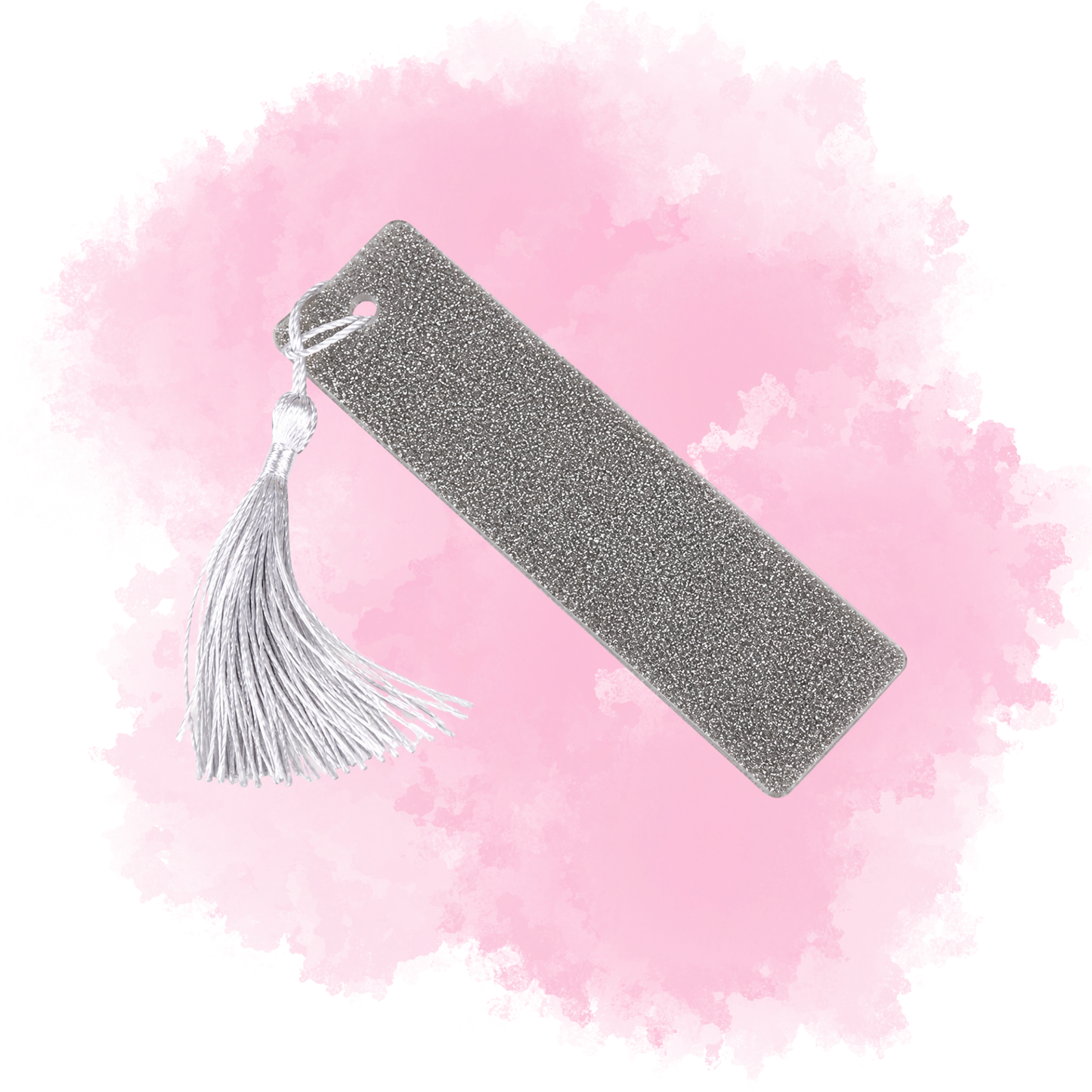 Silver Glitter Resin Bookmark