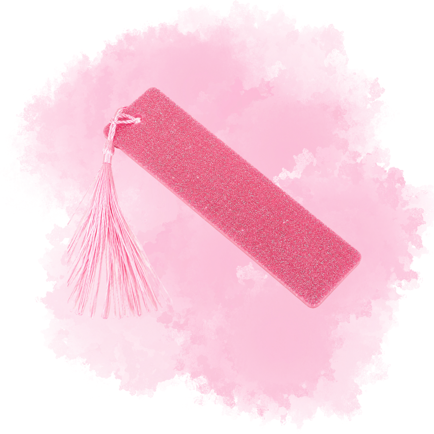 Pink Glitter Acrylic Bookmark