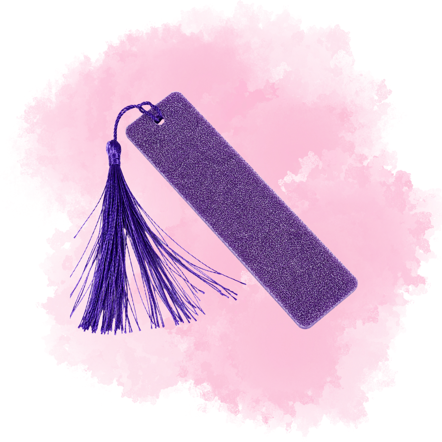 Purple Glitter Acrylic Bookmark