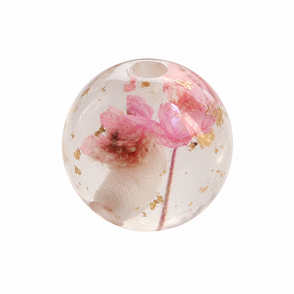 16mm Enchanted Garden Floral Beads – Mixed Colours (20 Pack)