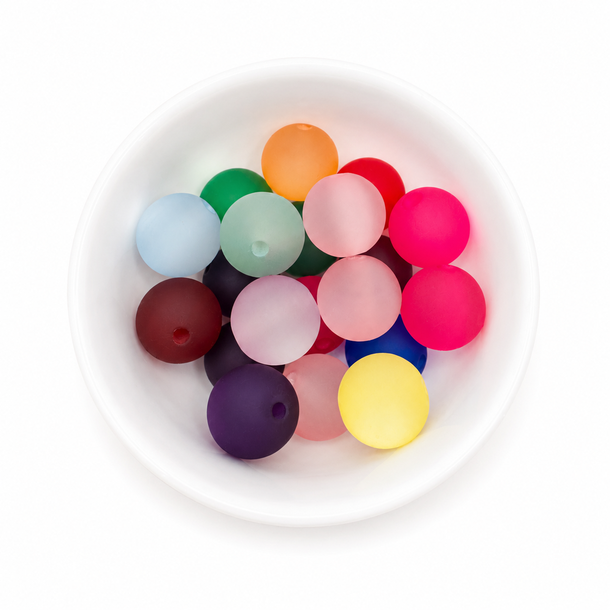 16mm Frosted Neon Pop Beads – Mixed Colours (20 Pack)